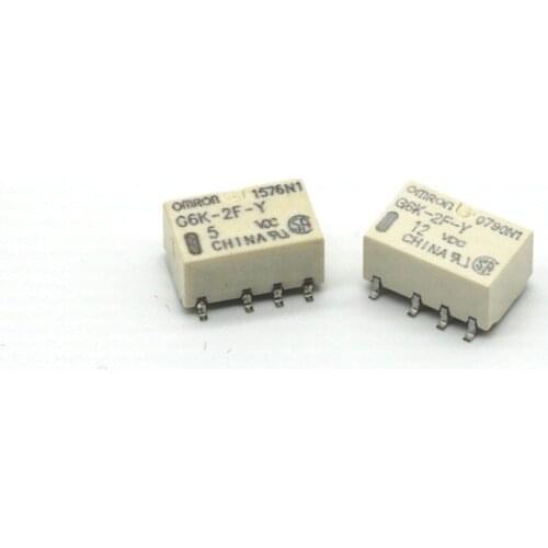 10PCS SMD DC 12V G6K-2F-Y Signal Relay 8PIN G6K-2F-Y-12VDC Omron Relay