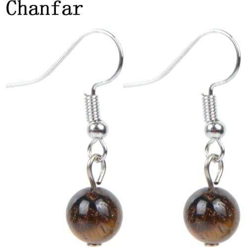 12Styles Howlite Tiger Eye Natural Stone Earring Drop Dangle Earrings For Women Jewelry