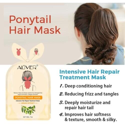 15ml Hair Mask Tail Nursing Mask Deep Nourishment Hair Membrane Repair Hair Bifurcation Buttercup Hair Treatment Care TSLM1