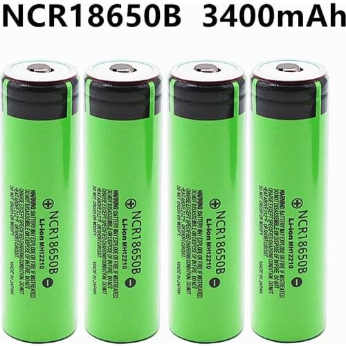 2021 Original NCR18650B 3.7v 3400mah 18650 Lithium Rechargeable Battery For Flashlight batteries