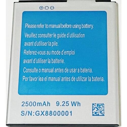 3.7V 9.25Wh 2500mAh S/N:GX8800001 For JIAKE N900 N900W S9500 N7100 N7100W Battery Dimension:74mmX58mmX3.5mm