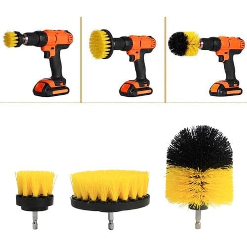 3Pcs Power Scrubber Brush Drill Brush Clean for Bathroom Surfaces Tub Shower Tile Grout Cordless Power Scrub Cleaning Kit
