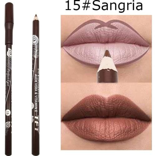 9 Colors Cosmetic Lipstick Pencil Lip Liner Pen Matte Velvet Waterproof Easy Color Contour Makeup Lipsticks Longlasting TSLM2