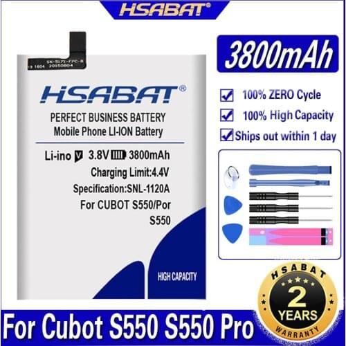 HSABAT S550 S550 Pro 3800mAh Battery For Cubot S550 S550 Pro Batteries