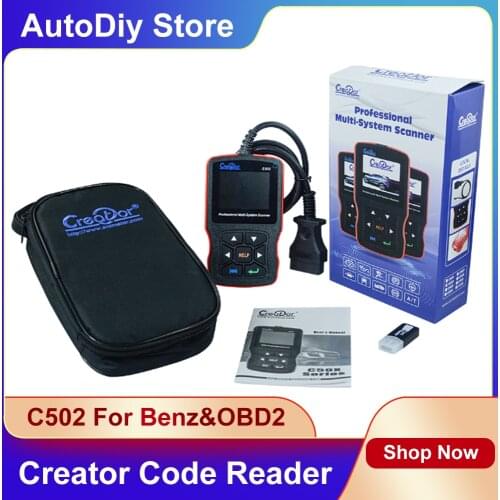 Creator C502 For Benz OBD2 Multi-System Car Scanner Code Reader Battery Tester For Mercedes Benz Full System Diagnostics Tools