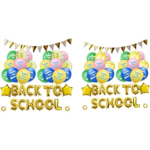Back to School Letters Balloon Set Season Latex Classroom Layout Balloon