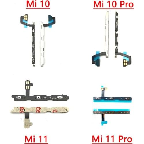 5Pcs/Lot Power On Off Volume Side Button Key Flex Cable Replacement Parts For Xiaomi Mi 10 Mi10 Pro Note 10 Pro 10 Lite