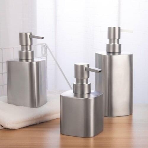 420ml / 300ml 304 Stainless Steel Gold Liquid Soap Dispenser Hand Sanitizer Bottle for Bathroom shampoo bottle WJ602