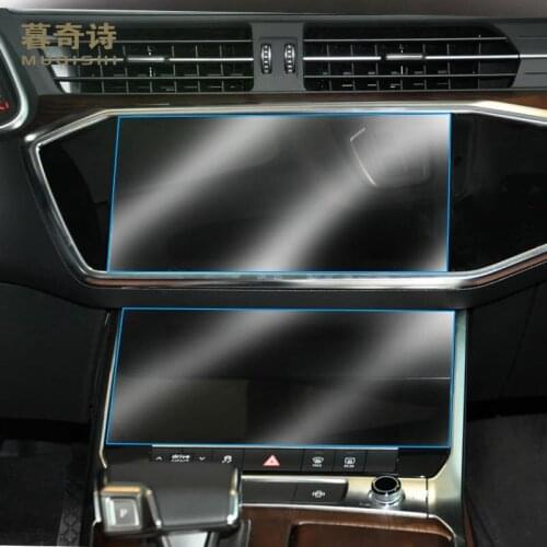 For Audi A6 A7 2019-2020 Navigation Tempered Glass LCD Touch Screen Display Protector Daashboard Panel Film Protective Glass