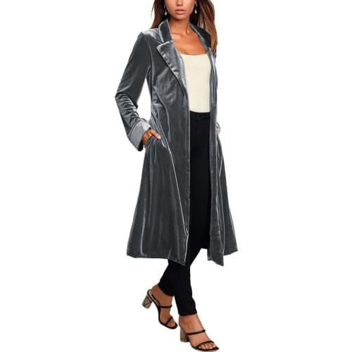 Cardigan Jacket Delicate Soft Long Windbreaker Coat New coat coat hot sale gold velvet long windbreaker