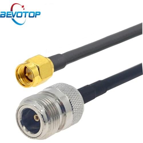 1PCS SMA Male to N Type Female Jack RF Adapter RG58 Coaxial Cable Pigtail RG-58 Extension Cord Jumper 15CM 50CM 1M 2M 5M