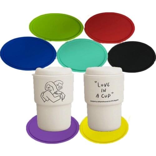 Round Thick Silicone Coaster Anti-slip Non-slip Waterproof Spill Coaster Home Party Drinking Mats Mats For Drinking Cups
