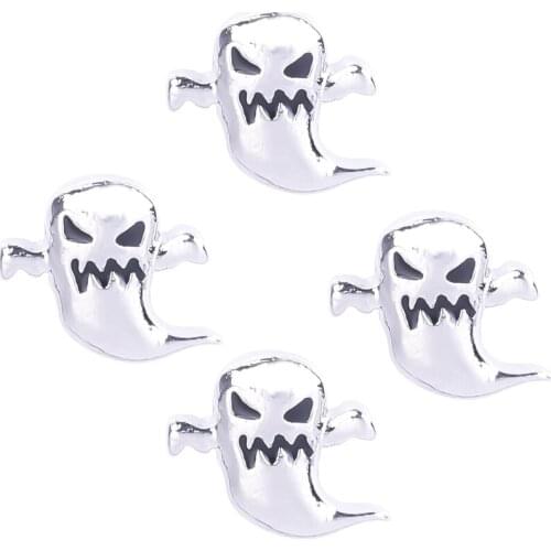 20Pcs/lot Halloween Ghost Floating Charms Living Glass Memory Lockets Jewelry Accessories