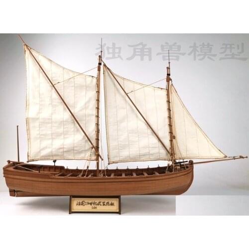 Classic wooden Ship model kitS Scale 1/24 French Navy 36FT armed boat Pear wood Version