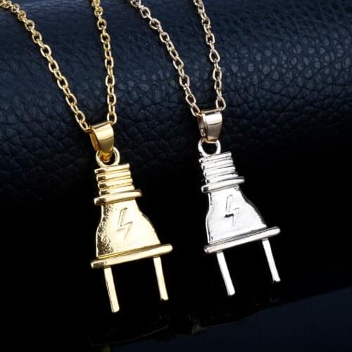 MQCHUN 2018 New Punk Mask Plug Gold Chanmpagne Metal Maxi Pistol Necklace & Pendants Hip Hop Jewelry for Men Women-30