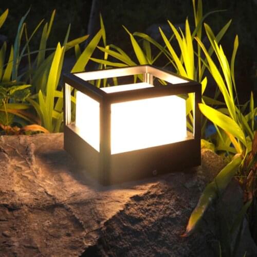 Thrisdar Outdoor Waterproof Landscape Pillar Light Home Garden Pathway Lawn Post Light Fence Door Bollard Light stigma Lamp