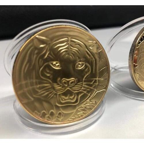 Year of Tiger Commemorative Coin Collection Chinese Zodiac Tiger Year Coins 2022 coins collectibles