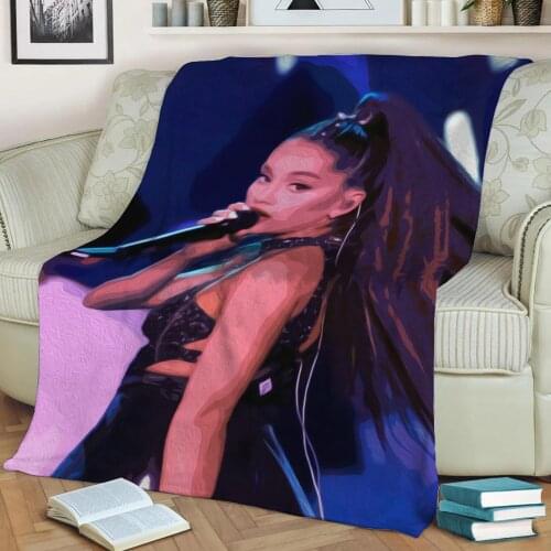Ariana Grande 3D Print Plush Blanket Throw On Sofa Home Decor Soft Warmth Washable Nap Blanket Dropshipping