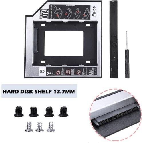 Pohiks 1pc Durable Semi-aluminum Notebook CD-ROM Hard Disk Bracket Universal 12.7mm Optical Hards Drive Bay For Lenovo Laptop
