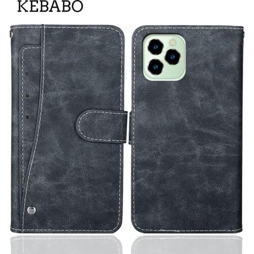 Luxury Wallet Oukitel C21 Pro Case 6.39" Vintage Flip Leather Business Protective Cover For Oukitel C21 Pro Case Phone Holder