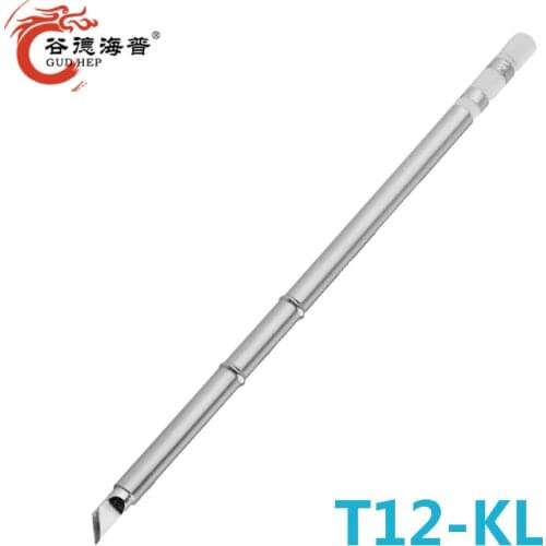 Gudhep T12 Soldering Station Replacement Soldering Iron Tips Knife Type T12-KL KR for FX950 FX951 FM203 Soldering Rework Station