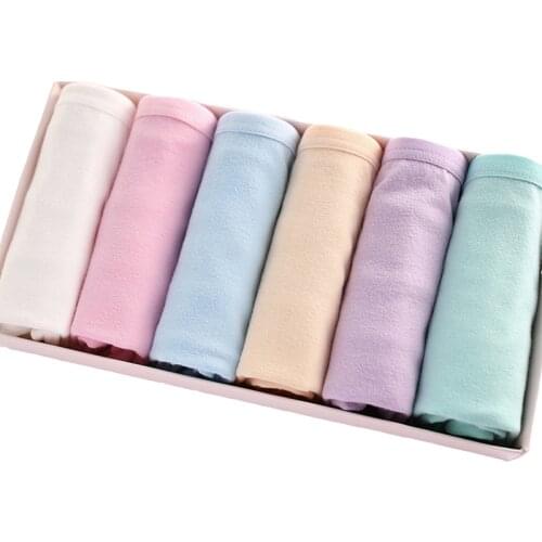 6 Pcs/Set Underwear Women Panties Briefs Girls Sexy Panties Cotton Calcinha Solid Underpant Panty Plus Size Panties For Women