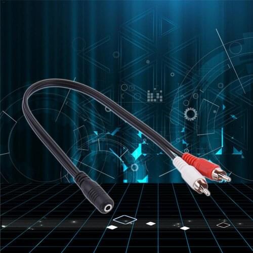Universal RCA Cable 3.5mm Jack Stereo Audio Cable Female To 2RCA Male Socket To Headphone 3.5 AUX Y Adapter For DVD Amplifiers