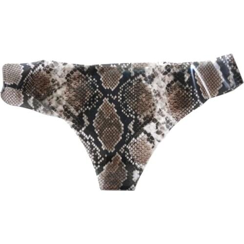 LinvMe Snake Pattern Seamless Sexy T-string No Pinching Brief Panty Stretch Comfort for Ladies Female Elastic Low Waist Fashion