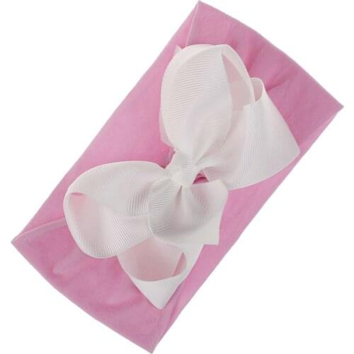 2019 On Sale 1Pcs Newborn Nylon Baby Headband Toddler Infant Bow Hairband Baby Headband Turban Bow Headband Hair Accessories