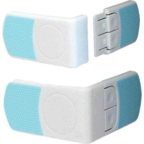 10pcs/lot Child Safety Lock Baby Supplies Color Double Snaps At Right Angles To Lock Drawer Cabinet Lock TRQ0075