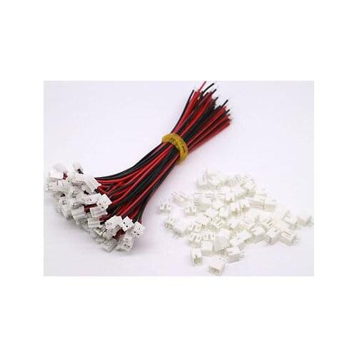 30 SETS Mini Micro JST 2.0 PH 2-Pin Connector plug with Wires Cables 120MM
