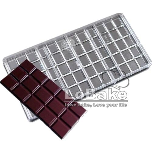 4-well High grade Rectangular lattice pad shape chocolate pad by PC Polycarbonate mold christmas fondant cake pasteleria tools