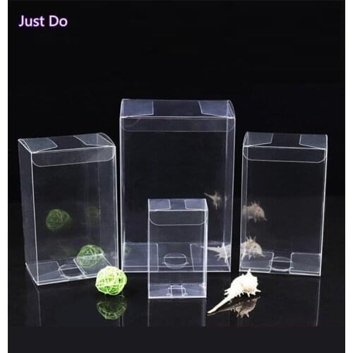 5cm 50pcs clear plastic Display Case Self-assembly Clear Cube Box Dustproof Toy Protection PVC packaging boxes