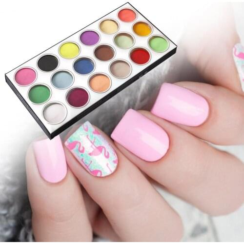 18Pcs Acrylic Powder Long Lasting Beginner Friendly Synthetic 18 Colors Acrylic Powder Salon Sets