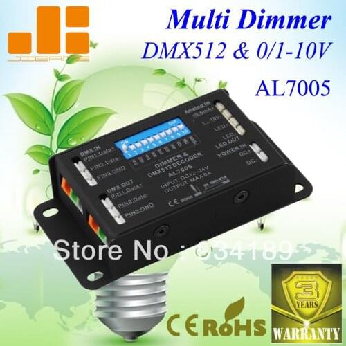 Free Shipping DMX512 DIMMER & 0-10V DIMMER AND LED DRIVER 1 Channel DC12-24V Constant Voltage Single output