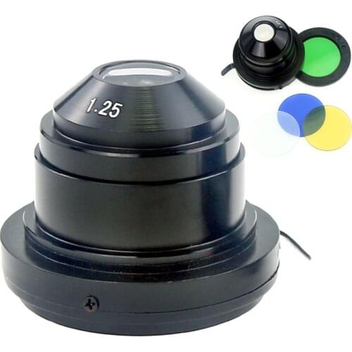 Biological Microscope Abbe Condenser Ae condeer Collecting mirror 1.25 37mm Control light free shipping