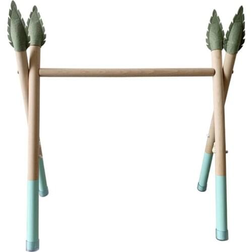 77HD 1Set Nordic Style Baby Play Gym Toys Wooden Activity Sensory Develop Play Game Fitness Rack Kids Early Education Toy