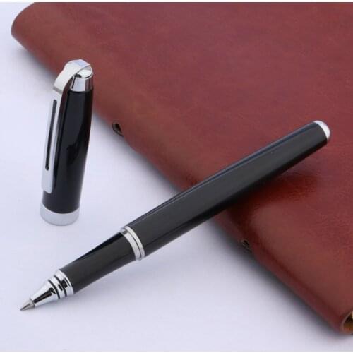 Roller Ball Pen Classic Black With Silver Clip 0.5 Rollerball Pen Business Office School Supplies Writing