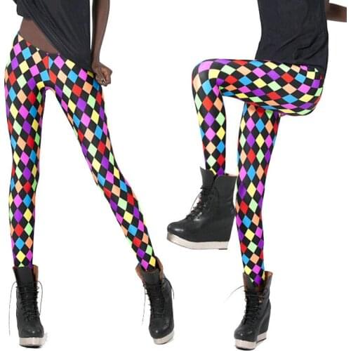 Colorful Women Galaxy Geometric Printing Female Big Lggins Women Slim Stretchy Leggings Fro Summer GL1619