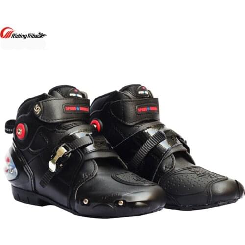 Riding Tribe Store Ankle Racing boots Microfiber Leather Race Motocross Motorbike Riding boots for Women Men Motorcycle' Boot
