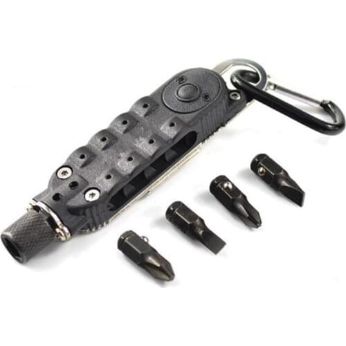 Mini Multifunctional Keychain EDC Outdoor Camping Portable Stainless Steel Pocket Tools for Wilderness Survival