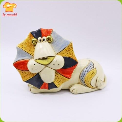 New cartoon lion silicone mold clay, chocolate, resin, home decoration birthday soap candle lion king silicone mold