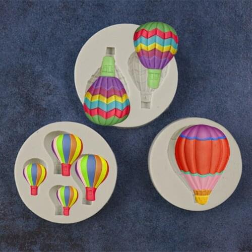 New Product Three Single Two Four Hot Air Balloon Sugar Silicone Mold DIY Cake Baking Decoration Mold A1629