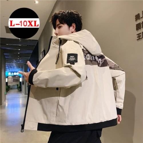 Autumn mens loose jacket plus size bust 152cm 5XL 6XL 7XL 8XL9XL 10XL long sleeve casual simple trendy jacket men 3 colors