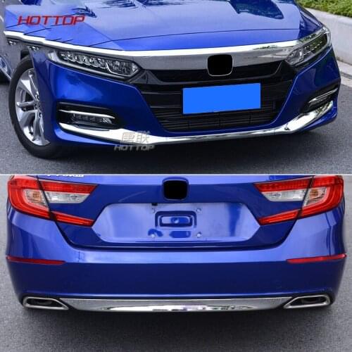 Rear Bumper Cover Trim Molding Fit For Honda Accord 10th 2018 2019 Carbon Texture Red Sliver 3 Colors Can Be Chose Car Styling
