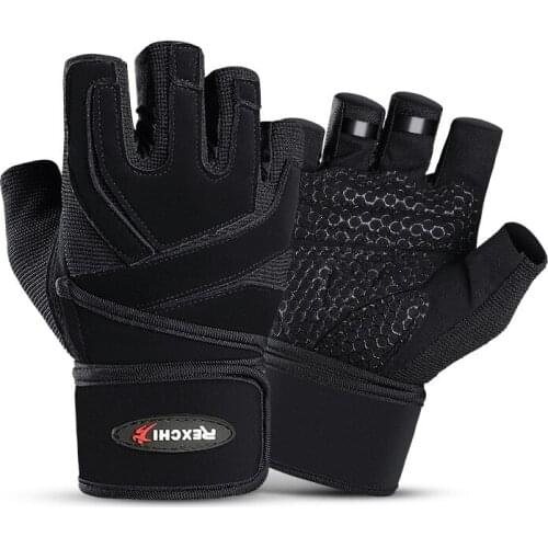 Half-finger Gloves Male Pressurized Fitness Wrist Guards Outdoor Sports Weightlifting Female Exercise Breathable Non-slip Gloves