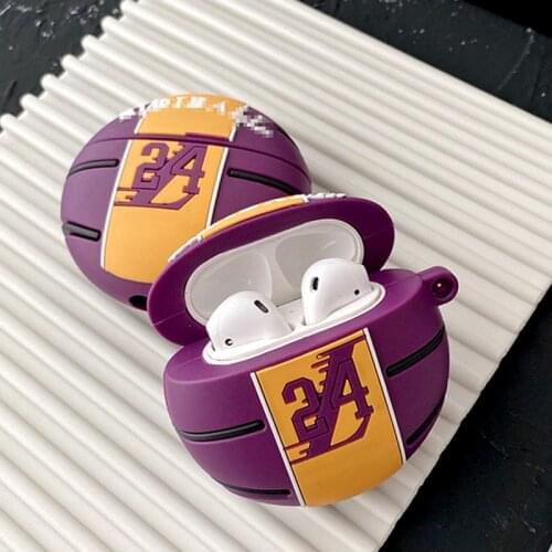Personalized No. 24 Basketball Earphone Case for Apple AirPods1 / 2 pro 3 Earphone Silicone Case Wireless Bluetooth Case
