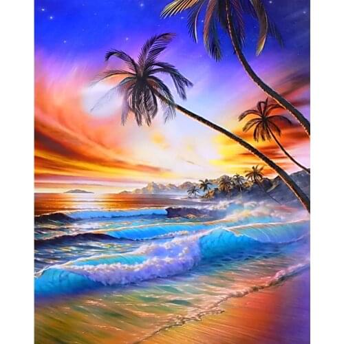 Landscape Diamond Painting 5D Full Drill Square/Round Diamond Embroidery Art Cross Ctitch Kit Home Decor Gift Painting 30x40cm