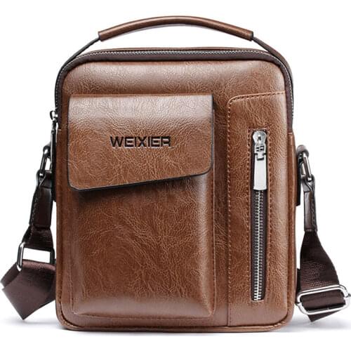 Casual Men Shoulder Bag Vintage Crossbody Bags High Quality Male Bag PU Leather Handbag Capacity Men Messenger Bags Tote Bag