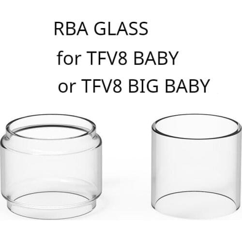 5PCS Original FATUBE bubble Glass Tube for TFV8 baby rba/TFV8 big baby RBA fatboy for RBA version